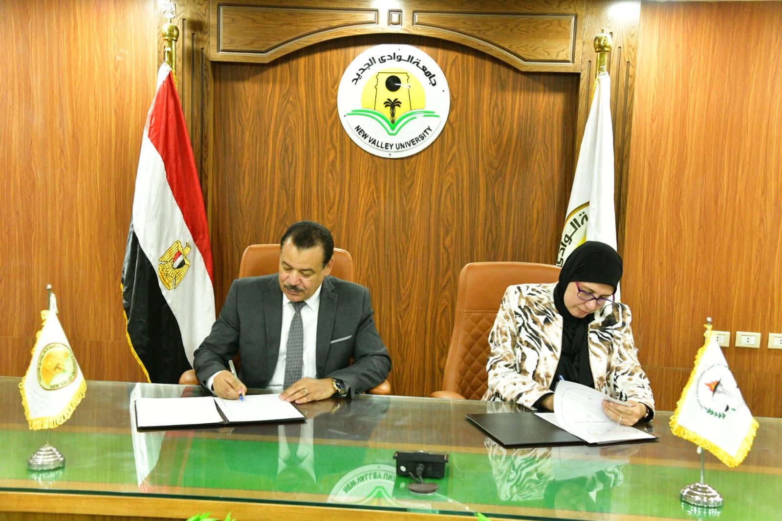  جامعة الوادي الجديد تستقبل وفد  المركز القومى للبحوث الاجتماعية والجنائية 